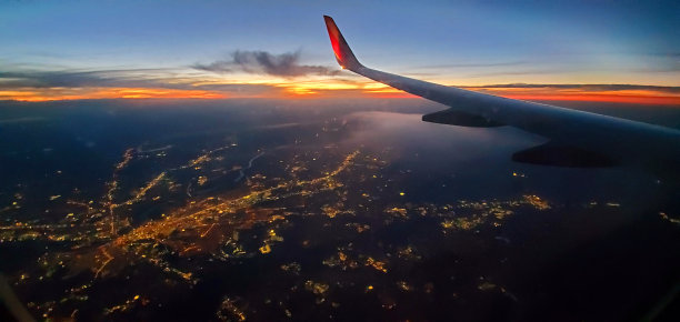 日落飞行图片下载