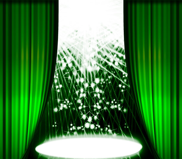 舞台幕布上的聚光灯图片下载