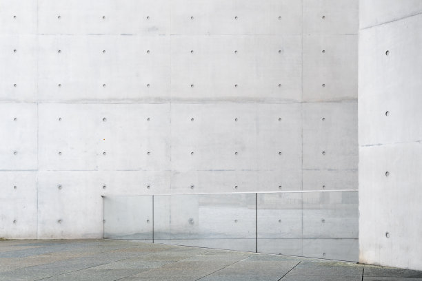 现代建筑的极简主义混凝土墙图片下载