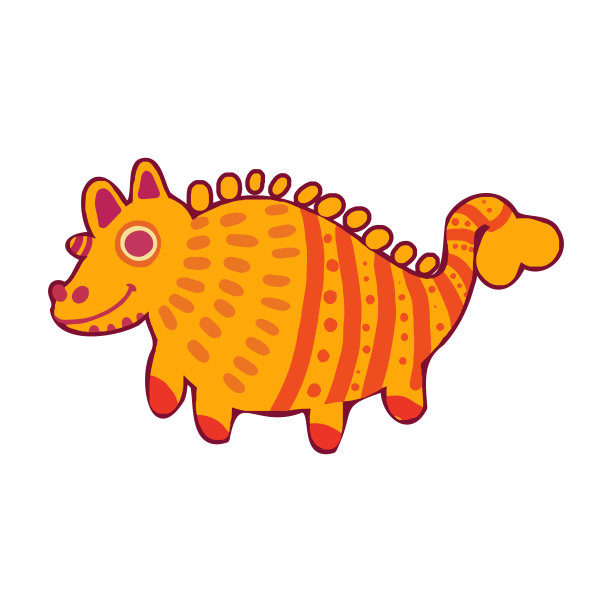 孤立的快乐alebrije卡通矢量图片下载