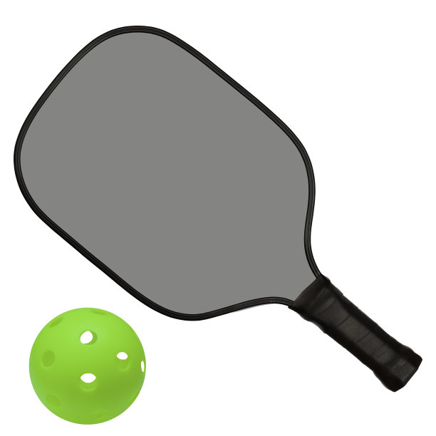 在白色背景上玩匹克球的球拍。图片下载