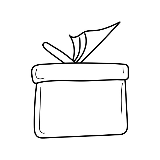 湿纸巾放在罐子里。纸巾容器。孤立在白色背景上。矢量图图片下载