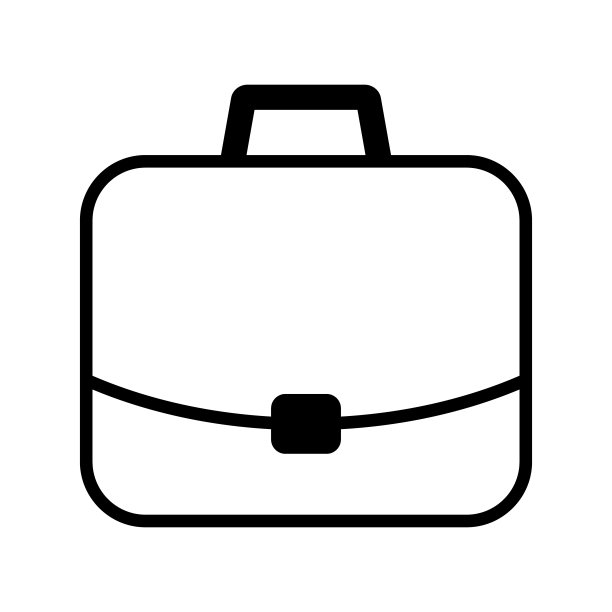 商务包图标，公文包矢量图标。手提箱，组合符号，线性风格象形文字孤立在白色上。图片下载