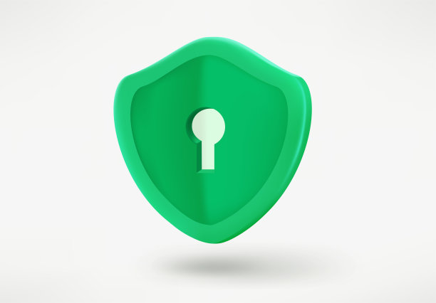 保护帐户概念与盾牌和锁孔。三维矢量插图图片下载