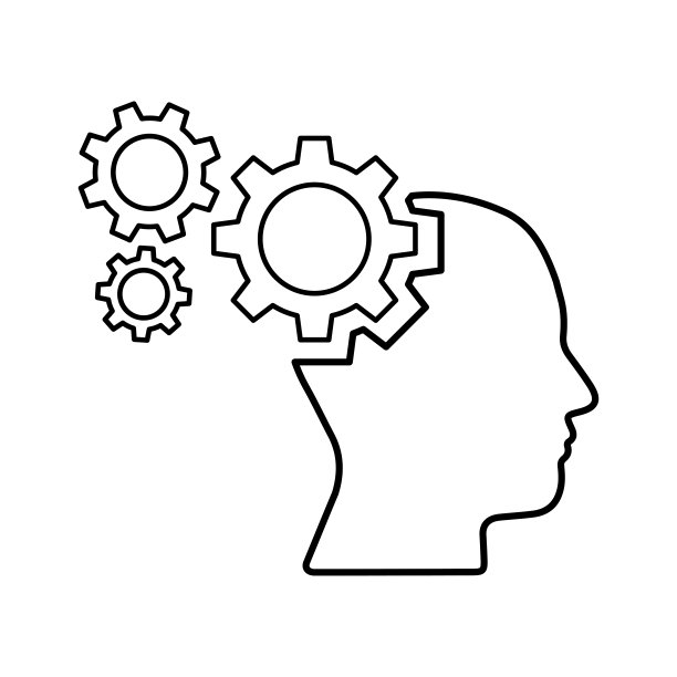战略思维图标，轮廓符号图片下载