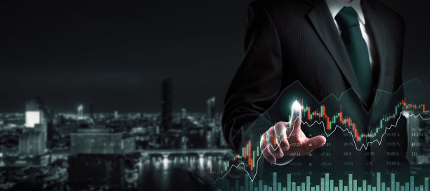 商人工作与数字金融业务图形感知技术图片下载