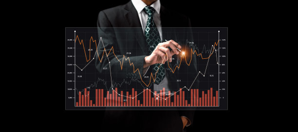 商人工作与数字金融业务图形感知技术图片下载