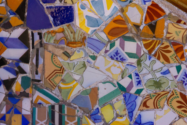 破碎的彩色玻璃背景纹理图片下载