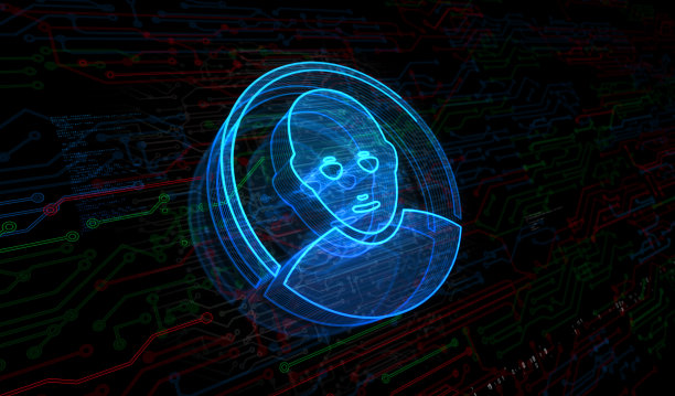 社交媒体聊天和人工智能符号数字概念3d插图图片下载