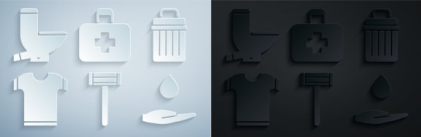 集剃须剃须刀垃圾桶t恤洗涤图片下载