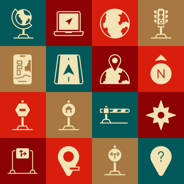 设定未知路线点，风向上升，罗盘地球图片下载