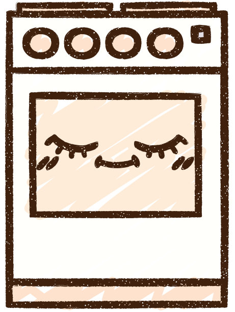 烤箱粉笔画图片下载