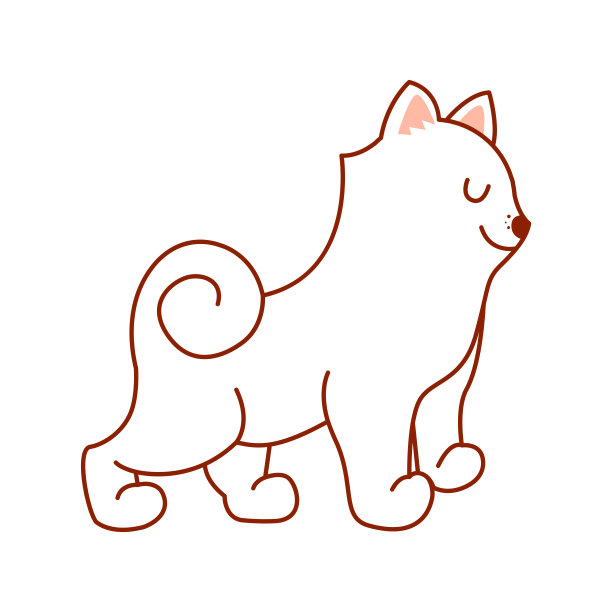 孤立可爱的卡哇伊生肖动物载体图片下载