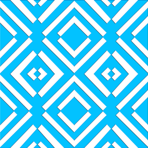 蓝色织物上几何无缝菱形或菱形图案图片下载