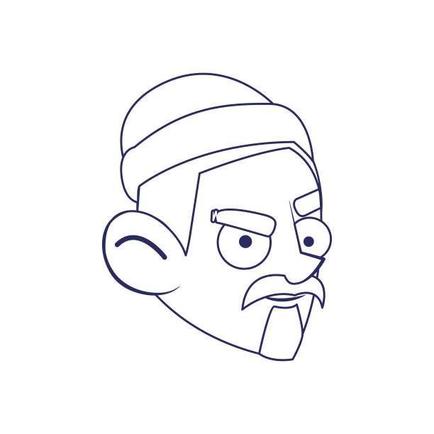 孤立的男性城市人物化身矢量图片下载