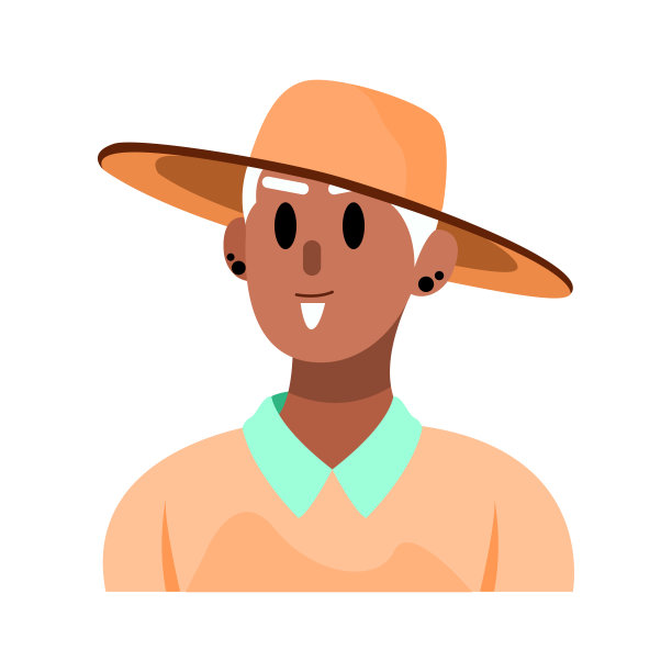 孤立的黑发男子矢量插图图片下载