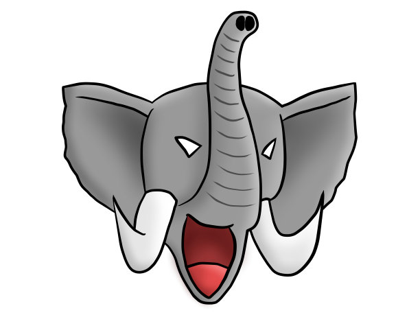 激动的大象(面向右侧)图片下载