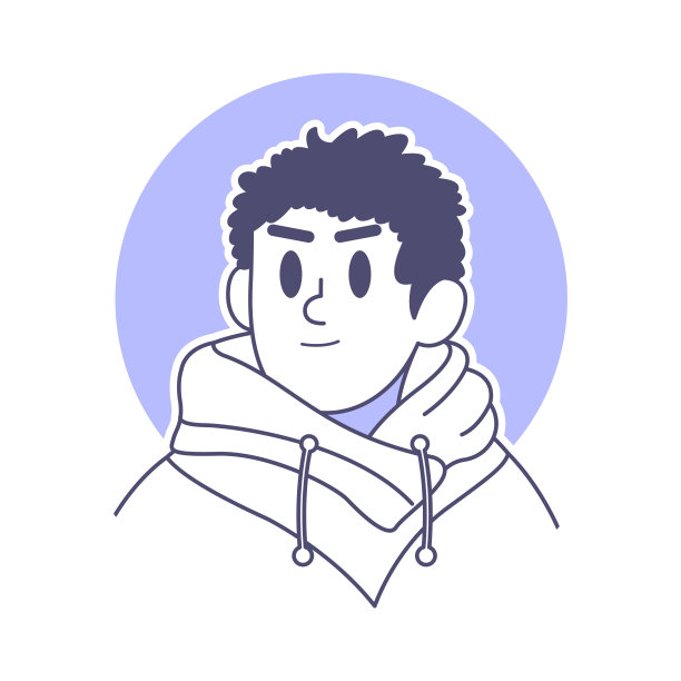 孤立的白人男子绘制矢量插图图片下载