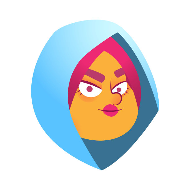 孤立的女性城市人物化身矢量图片下载