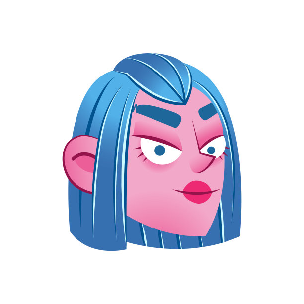 孤立的女性城市人物化身矢量图片下载