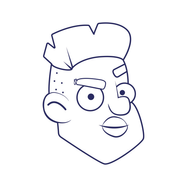 孤立的男性城市人物化身矢量图片下载