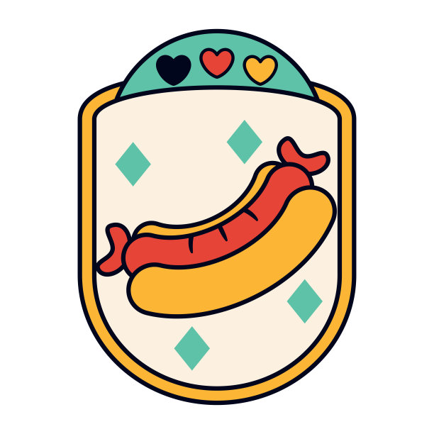 孤立的热狗啤酒节矢量插图图片下载