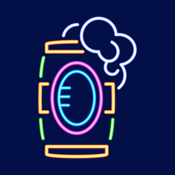 孤立的啤酒霓虹灯啤酒节矢量插图图片下载