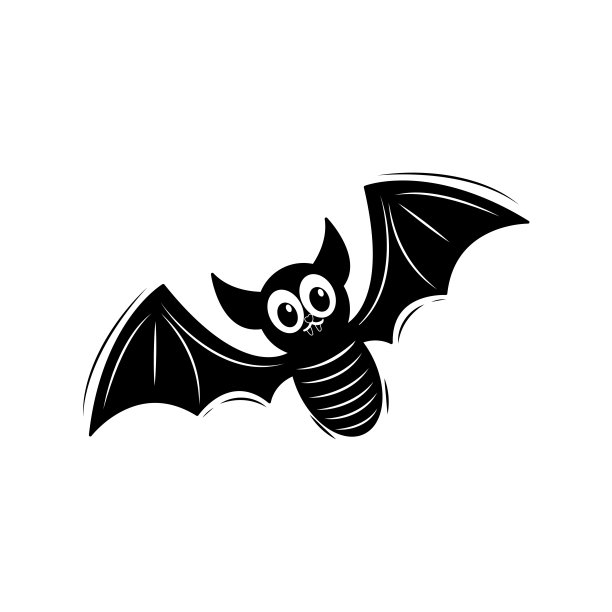 孤立的蝙蝠绘制万圣节矢量插图图片下载