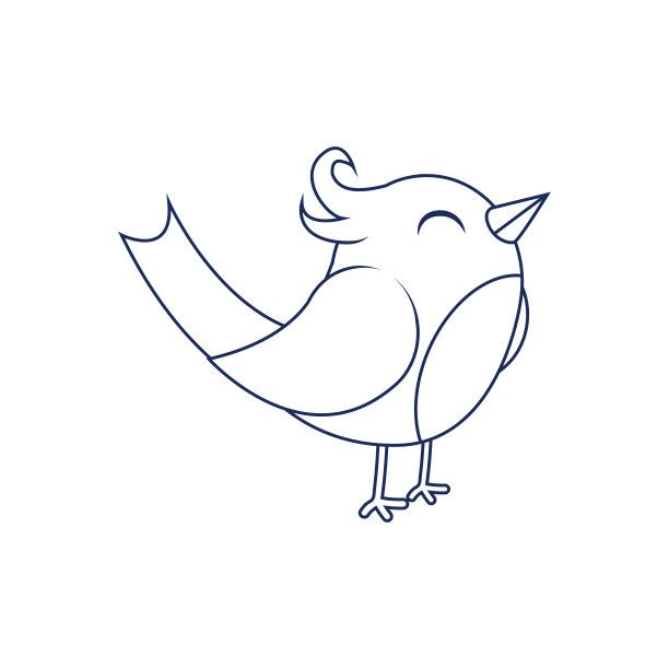 孤立的小画鸟动物飞行矢量插图图片下载