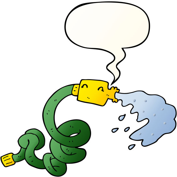 卡通软管与语音气泡平滑梯度风格图片下载