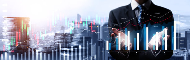 商人工作与数字金融业务图形感知技术图片下载