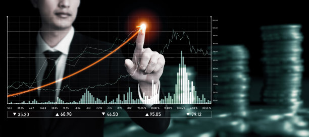 商人工作与数字金融业务图形感知技术图片下载