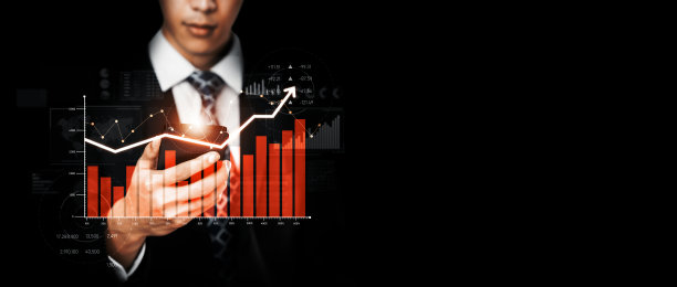 商人工作与数字金融业务图形感知技术图片下载