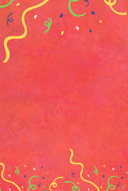 一般派对海报插图彩色纸屑图片下载