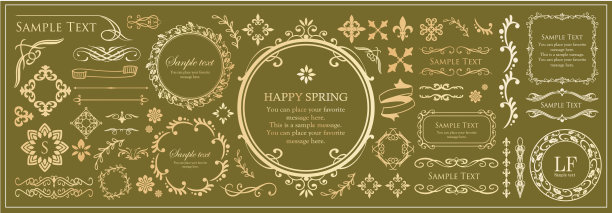 时尚的框架。设计模板。一副漂亮的额头。图片下载