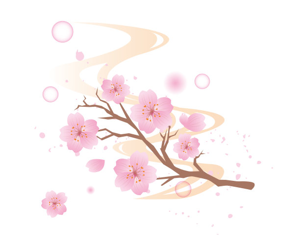 春天樱花盛开的美丽背景图片下载