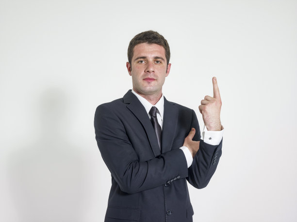 商人们竖起大拇指。图片下载