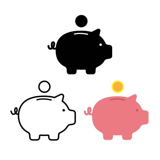 小猪小猪储蓄罐插图图标图片下载