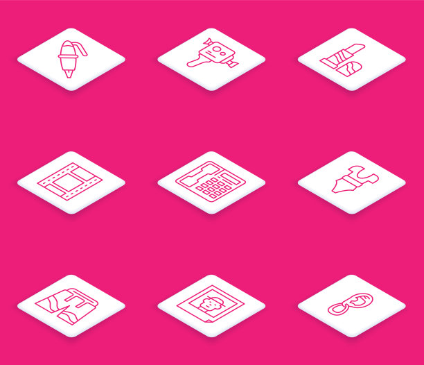 集行钢笔笔尖复古电影相机图片下载