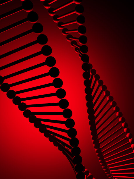 黑色背景下的DNA图片下载