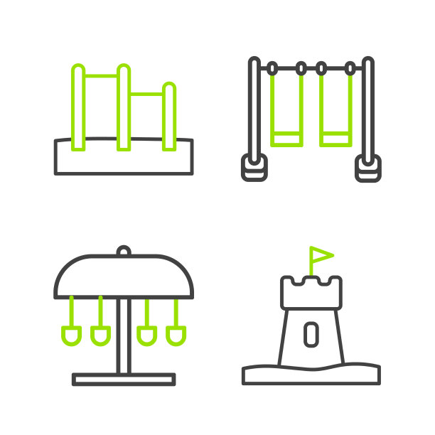设线沙塔吸引双人旋转木马图片下载