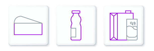 设置线纸包装牛奶奶酪和图片下载