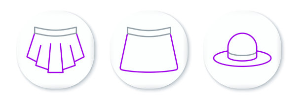 集线人帽子裙子和图标图片下载