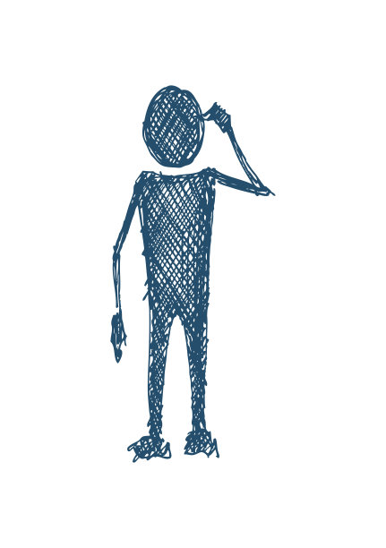 黑板上深思熟虑的商人组成图片下载