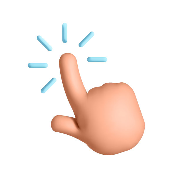 三维矢量计算机手光标或指针手势网页模拟元素设计图片下载