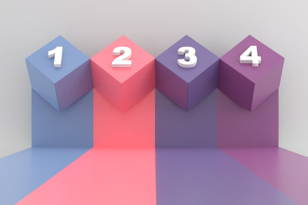 一套信息图表彩色横幅广场部分图片下载