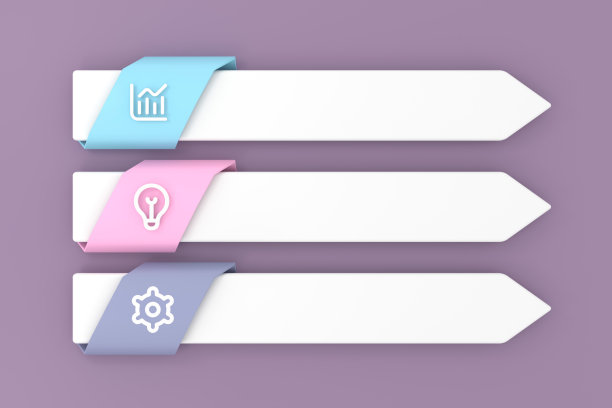 用于业务演示的信息图。横幅设计分为3组，分步骤展示图片下载