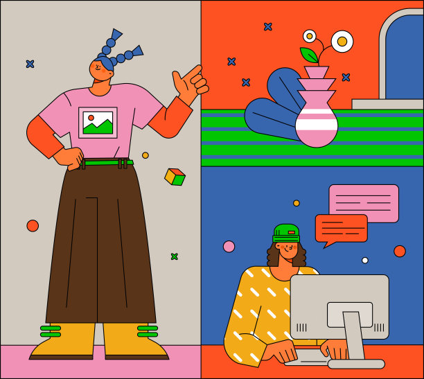 一个时尚而年轻的角色。图片下载