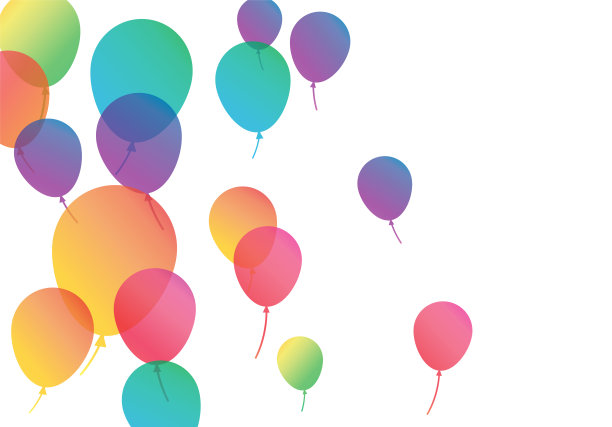 五彩纸屑背景与派对礼花和气球隔离。节日矢量插图。给你写生日快乐图片下载