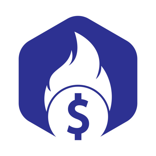 火钱标志设计模板。图片下载